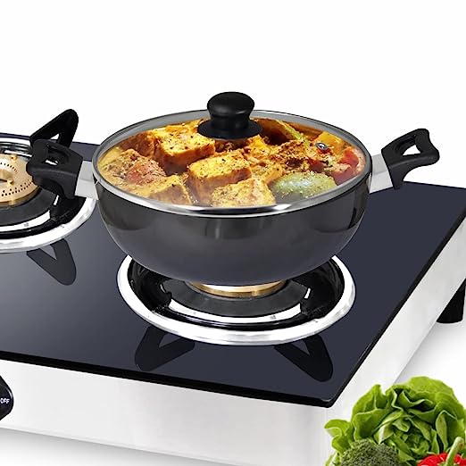 Baltra Induction Base Hard Anodised kadhai 3Ltr with Lid 24 cm Baltra Induction Base Hard Anodised kadhai 3Ltr with Lid 24 cm